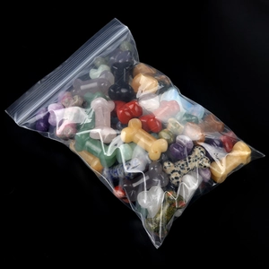 Mix of colorful bone-shaped natural agate crystal stones for DIY jewelry crafts