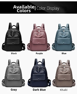 Detailed comparison of minimalist soft leather backpacks in six trendy fashion colors