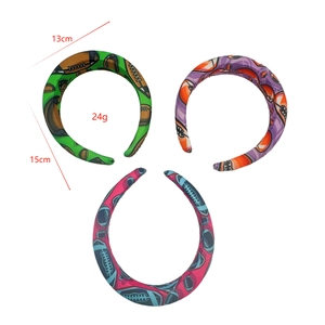 Three-piece American football headband set in green, purple, and pink with 15cm dimensions