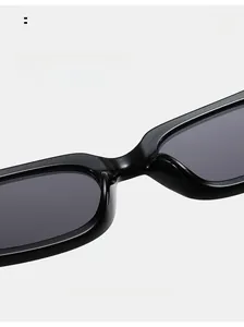 Close-up of integrated nose pads on square sunglasses for a comfortable fit