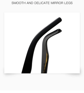 Macro detail of glossy black ergonomic sunglasses temples with smooth finish