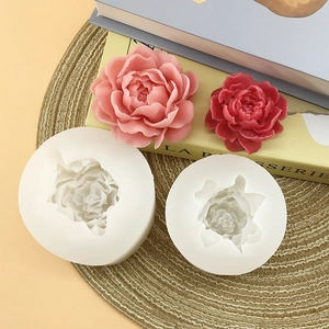 Peony flower silicone mold for baking mousse, handmade candles and soap crafting
