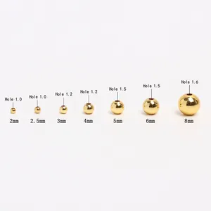 14k gold filled round spacer beads 2mm to 8mm for DIY jewelry making size chart