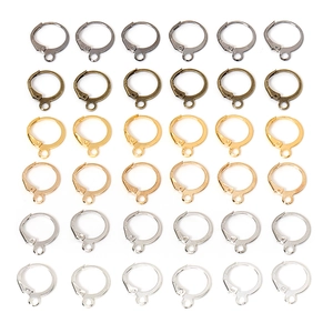 Leverback Earring Hooks Metal Plated Round Earring Hoops With Loop For DIY Jewelry Making Crafts Earring Findings