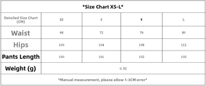 Size guide table for plaid hooded jacket and pants set showing XS to L measurements