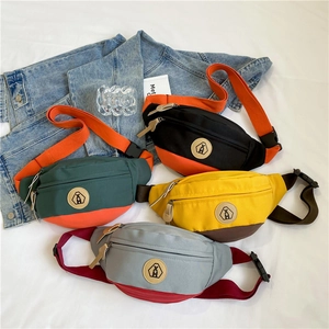 Women Waist Bag Chest Pack Nylon Color Block Adjustable Strap Large Capacity Casual Trendy Crossbody For Daily Travel