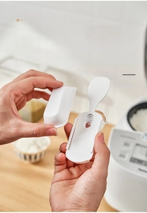 Detail of suction cup rice spoon holder with detachable design for easy cleaning