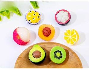 Miniature resin fruit set with passion fruit and avocado for dollhouse micro landscapes