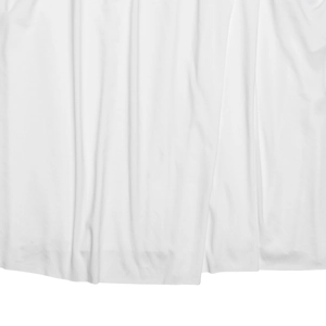 Detailed close-up of white soft pleated fabric texture and elegant draping effect