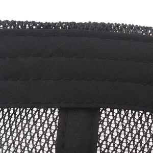 Mesh baseball cap detail showing premium stitching and breathable honeycomb fabric
