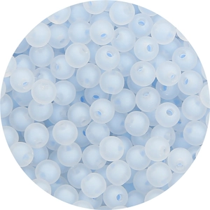Light blue matte acrylic beads for DIY jewelry making and handmade phone chain necklaces