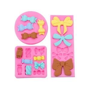 Bowknot Candy Marshmallow Silicone Molds Fondant Cake Decoration DIY Resin Crafting Baking Tools Multiple Styles