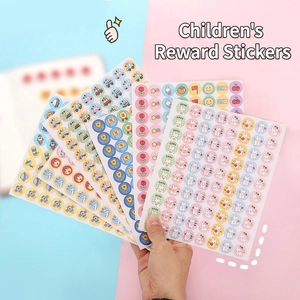 Autocollants De Récompense Dessin Animé Rond Motifs Pour Salle De Classe Enseignants Étudiants Motivation Papier Adhésif
