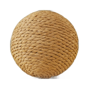 Pelota rascadora de sisal natural para gatos, esfera tejida duradera para juego interactivo