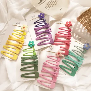Matte Blumen Haarspangen Bunter Acryl Legierung Macaron Stil Minimalistisch Frauen Elegante Haarsmuck Accessoires