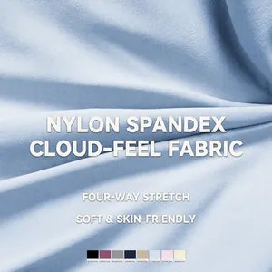 Robe de tennis 2-en-1 bleu clair en tissu élastique avec coupe évasée en A