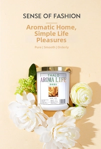 Close-up of THALO Shangri-La solid car aromatherapy balm in a white jar with gold lid