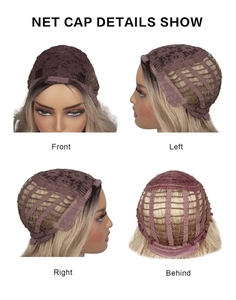 Detailed views of the internal net cap structure with adjustable straps and secure clips