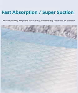 Macro view of blue quilted disposable pet pad surface showing high absorption texture