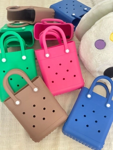 Mini EVA beach tote bag in multiple colors with waterproof perforated hole design