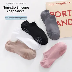 Women Yoga Socks Bamboo Fiber Thin Breathable Non-slip Silicone Dots Invisible Boat Socks For Pilates Dance Sport