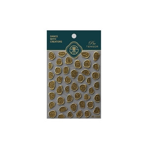 Autocollants à ongles alphabet rétro avec texture 3D et finition bronze métallique