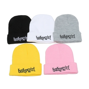 Berretto Beanie Ricamato Babygirl In Morbido Acrilico Maglia Inverno Caldo Cuffia Per Donna Streetwear