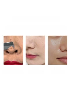 Comparison showing common makeup issues like floating powder, rough texture, and oily skin