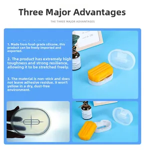 Flexible soap dish silicone mold showing high toughness and non-stick material detail