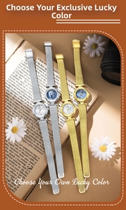 Detailed close-up of retro GEDI quartz watches with mesh bands on vintage book pages