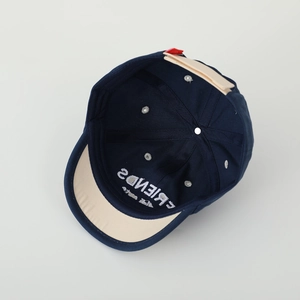 Kids navy and beige baseball cap with FRIENDS embroidery and adjustable strap