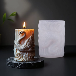 Relief Schwan Kerze Silikonform DIY Handgefertigte Tier Skulptur Duftkerzen Herstellung Form Für Home Decor Kunst Handwerk