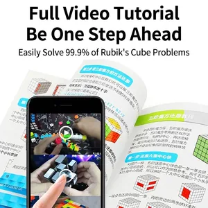 Instructional guidebook and video tutorial for solving 3x3 to 5x5 magic speed cubes