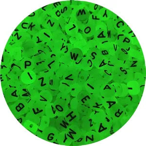 Glow-in-the-dark acrylic alphabet beads for DIY handmade bracelets and necklaces