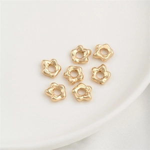 14K gold filled flower shape bead spacers for handmade jewelry bracelets and necklaces