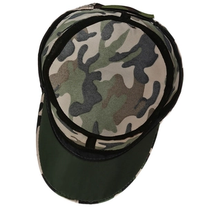 Outdoor jungle camouflage military flat top cap with wide brim for students and training