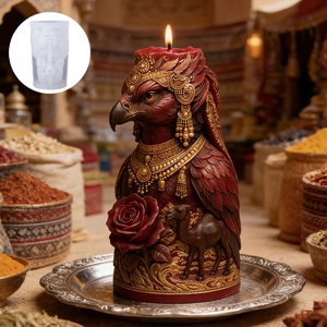 Stampo esotico in silicone con aquila e cammello per sapone, gesso e candele fai-da-te
