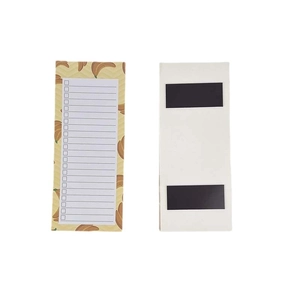 Magnetic daily task list notepad with banana design and dual back magnets
