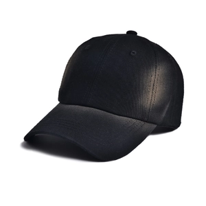 Classic black tie-dye baseball cap with a pre-curved brim and breathable six-panel design