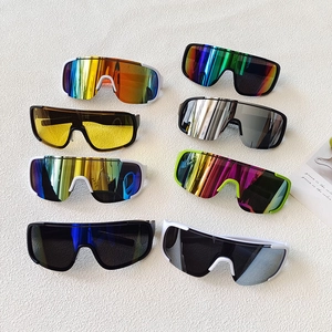 Sports Cycling Sunglasses UV400 Oversized Integrated Mirror Lens Windproof Outdoor Eyewear For Men Women