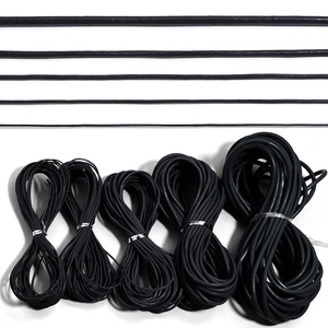 Comparison of different diameters for black leather cords used in DIY jewelry making