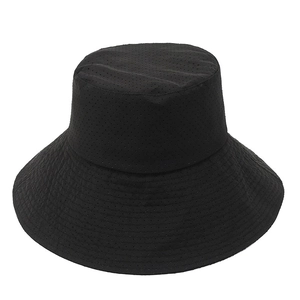 Men's black wide brim breathable mesh sun hat for outdoor fishing and summer shade