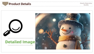 Détail de l'autocollant boule de neige bonhomme de neige de Noël avec lumière chaude