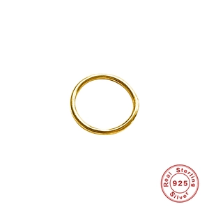 Detailed macro view of gold-plated 925 sterling silver seamless ring jewelry