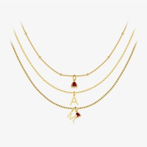 S925 Sterling Silver Initial Letter Pendant Necklace For Women 18K Gold Plated Smooth Surface Clavicle Chain Jewelry Gift