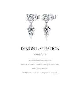 Detailed view of S925 sterling silver stamp on the back of the kite stone earrings