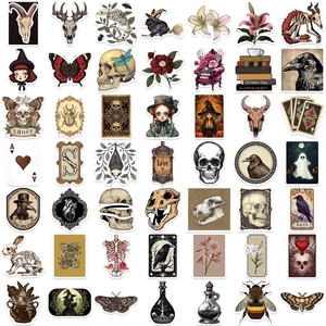 50 pieces of romantic Gothic graffiti stickers for decorating guitars and laptops