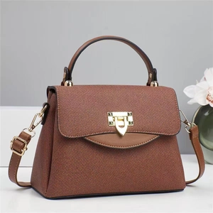 Minimalist color-block canvas and leather tote bag with large capacity and shoulder strap