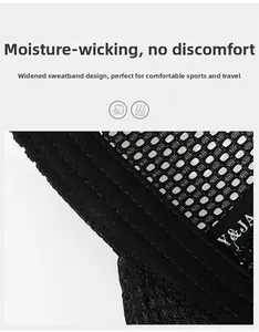 Detailed view of the widened sweatband and breathable mesh lining of the baseball cap