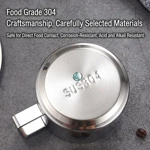 304 stainless steel coffee mug set with brushed metal texture and SUS304 seal